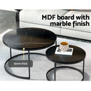 Artiss Nesting Coffee Table Set of 2 Marble Effect Tika - RnR Galore