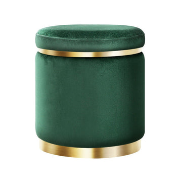 Artiss Ottoman Foot Stool Round Velvet Green - RnR Galore