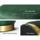 Artiss Ottoman Foot Stool Round Velvet Green - RnR Galore