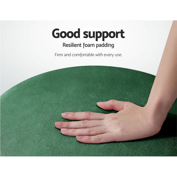 Artiss Ottoman Foot Stool Round Velvet Green - RnR Galore