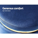 Artiss Ottoman Foot Stool Round Velvet Navy - RnR Galore