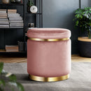 Artiss Ottoman Foot Stool Round Velvet Pink - RnR Galore