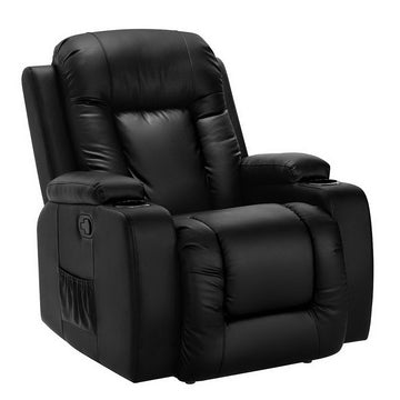 Artiss Recliner Chair Electric Heated Massage Chairs Faux Leather Cabin - RnR Galore