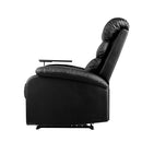 Artiss Recliner Chair Leather Black Tray Table Erika - RnR Galore