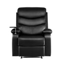 Artiss Recliner Chair Leather Black Tray Table Erika - RnR Galore