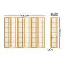 Artiss Room Divider Screen Privacy Wood Dividers Stand 6 Panel Nova Natural - RnR Galore
