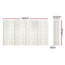 Artiss Room Divider Screen Privacy Wood Dividers Stand 8 Panel Nova White - RnR Galore