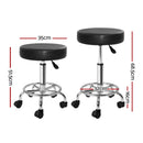 Artiss Salon Stool Round Swivel Chair Black - RnR Galore
