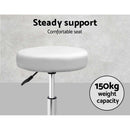 Artiss Salon Stool Round Swivel Chair White - RnR Galore
