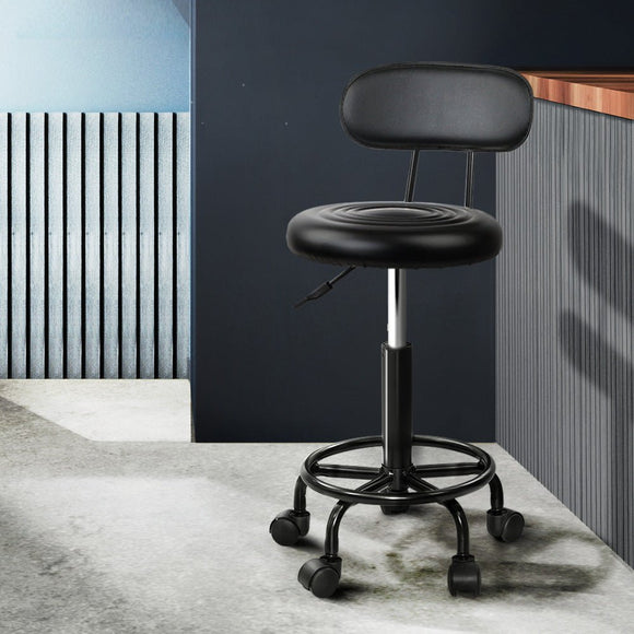 Artiss Salon Stool Swivel Chair Backrest - RnR Galore