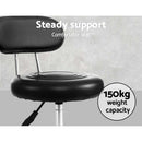 Artiss Salon Stool Swivel Chair Backrest Black - RnR Galore