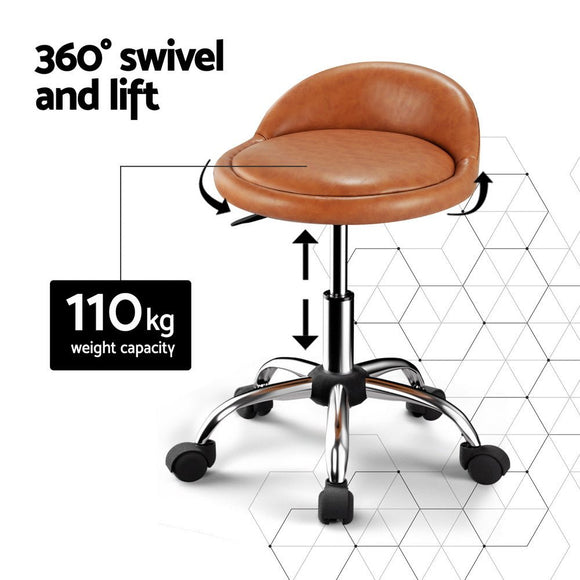 Artiss Salon Stool Swivel Chair Backrest Chairs - RnR Galore