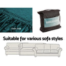 Artiss Sofa Cover Couch Covers 2 Seater Velvet Agate Green - RnR Galore