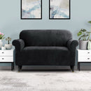 Artiss Sofa Cover Couch Covers 2 Seater Velvet Black - RnR Galore