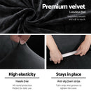 Artiss Sofa Cover Couch Covers 2 Seater Velvet Black - RnR Galore