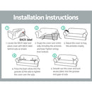Artiss Sofa Cover Couch Covers 2 Seater Velvet Grey - RnR Galore