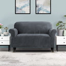 Artiss Sofa Cover Couch Covers 2 Seater Velvet Grey - RnR Galore