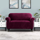 Artiss Sofa Cover Couch Covers 2 Seater Velvet Ruby Red - RnR Galore