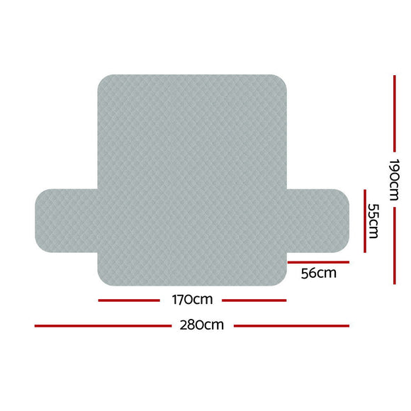 Artiss Sofa Cover Couch Covers 3 Seater 100% Water Resistant Grey - RnR Galore
