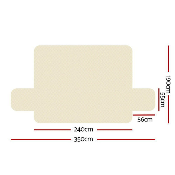 Artiss Sofa Cover Couch Covers 4 Seater 100% Water Resistant Beige - RnR Galore