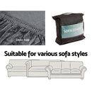 Artiss Sofa Cover Couch Covers 4 Seater Velvet Grey - RnR Galore