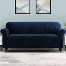 Artiss Sofa Cover Couch Covers 4 Seater Velvet Sapphire - RnR Galore