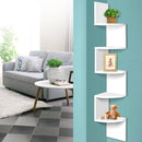 Artiss Wall Shelf Corner Floating 5 - Tier White - RnR Galore