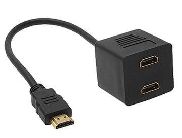 ASTROTEK HDMI Splitter Cable 15cm - v1.4 Male to 2x Female Amplifier Duplicator Full HD 3D - RnR Galore