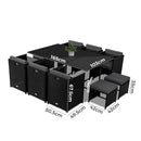 Bali 11 Piece Outdoor Dining Set - Black - RnR Galore