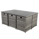 Bali 11 Piece Outdoor Dining Set - Grey - RnR Galore