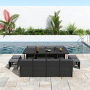Bali 13PC Outdoor Dining Set - Black - RnR Galore