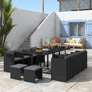 Bali 13PC Outdoor Dining Set - Black - RnR Galore