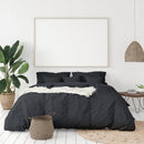 Balmain 1000 Thread Count Hotel Grade Bamboo Cotton Quilt Cover Pillowcases Set - King - Charcoal - RnR Galore