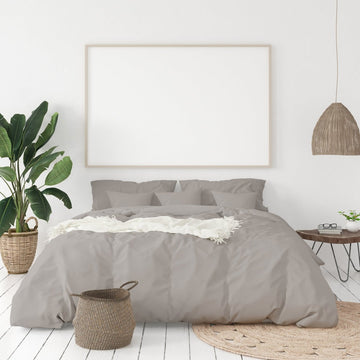 Balmain 1000 Thread Count Hotel Grade Bamboo Cotton Quilt Cover Pillowcases Set - King - Dove - RnR Galore