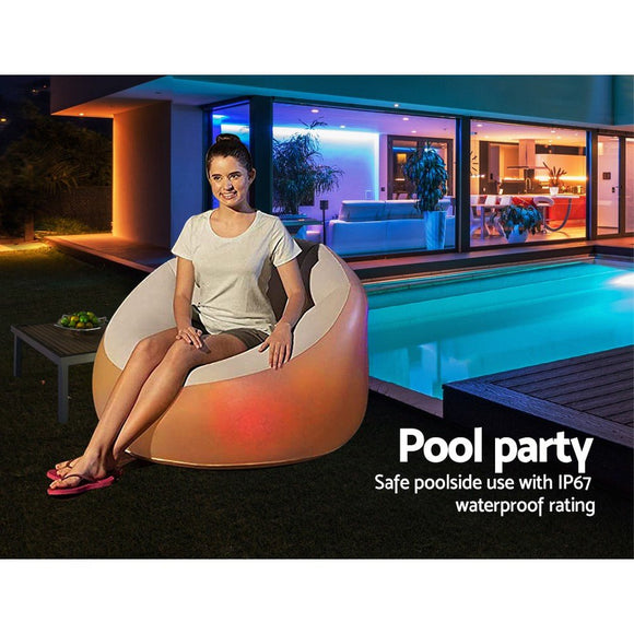 Bestway Inflatable Air Chair Sofa Lounge Seat LED Light - RnR Galore