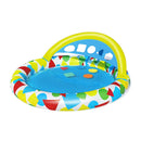 Bestway Kids Pool 120x117x46cm Inflatable Play Swimming Pools w/ Canopy 45L - RnR Galore