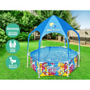 Bestway Kids Pool 183x51cm Steel Frame Swimming Play Pools Canopy 930L - RnR Galore