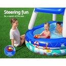 Bestway Kids Pool 213x155x132cm Inflatable Swimming w/ Canopy Play Pools 282L - RnR Galore