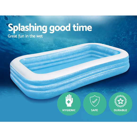 Bestway Kids Pool 305x183x56cm Inflatable Above Ground Swimming Pools 1161L - RnR Galore