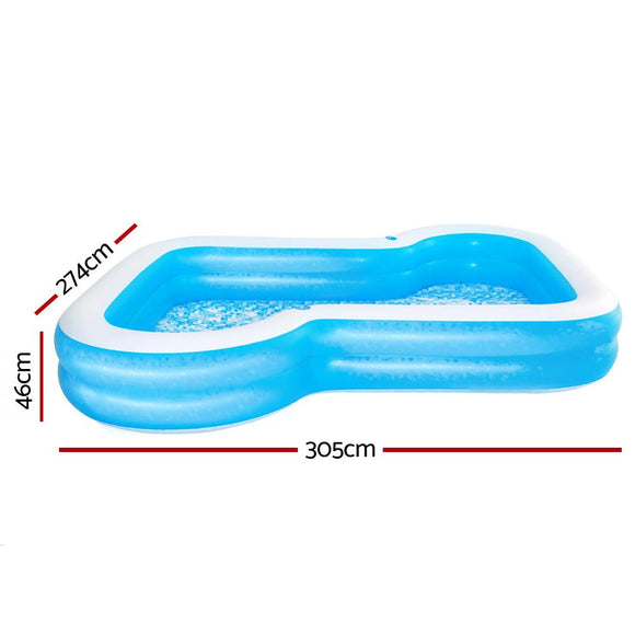 Bestway Kids Pool 305x274x46cm Inflatable Above Ground Swimming Pools 1207L - RnR Galore
