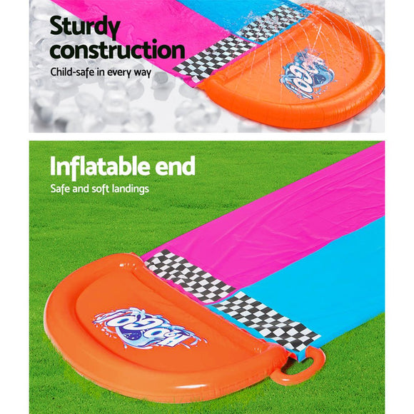 Bestway Water Slide Slip Kids 488cm Dual Slides Splash Pad - RnR Galore