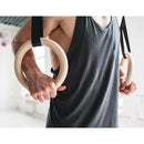 Birch Wood Gymnastic Rings with Adjustable Straps – Strength & Calisthenics Training - RnR Galore