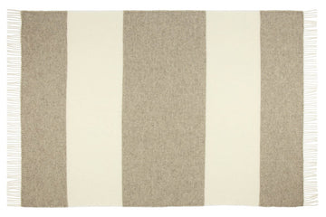 Brighton Throw - 100% NZ Wool - Stone - RnR Galore