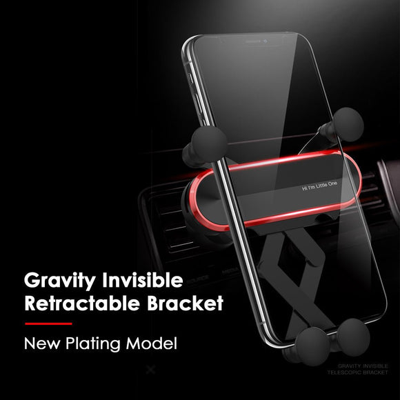 Car Phone Holder Metal Gravity 360 Universal Rotation Ball Air Vent Cellphone Stand(Dark Grey) - RnR Galore