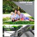 Caravan Privacy Screen Roll Out Awning 1.95 x 2.2M Sun Shade End Wall Side Grey - RnR Galore