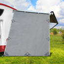 Caravan Privacy Screen Roll Out Awning 1.95 x 2.2M Sun Shade End Wall Side Grey - RnR Galore