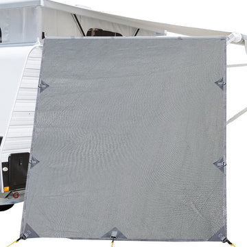 Caravan Privacy Screen Roll Out Awning 2.1x1.8M Sun Shade Pop Top End Wall Grey - RnR Galore