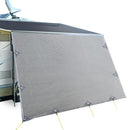 Caravan Privacy Screen Roll Out Awning 3.4x1.95M End Wall Side Sun Shade Grey - RnR Galore