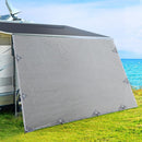 Caravan Privacy Screen Roll Out Awning 3.7X1.95M End Wall Side Sun Shade Grey - RnR Galore