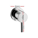 Cefito Basin Twin Tap Wall Round Brass Faucet Shower Bathtub Chrome - RnR Galore